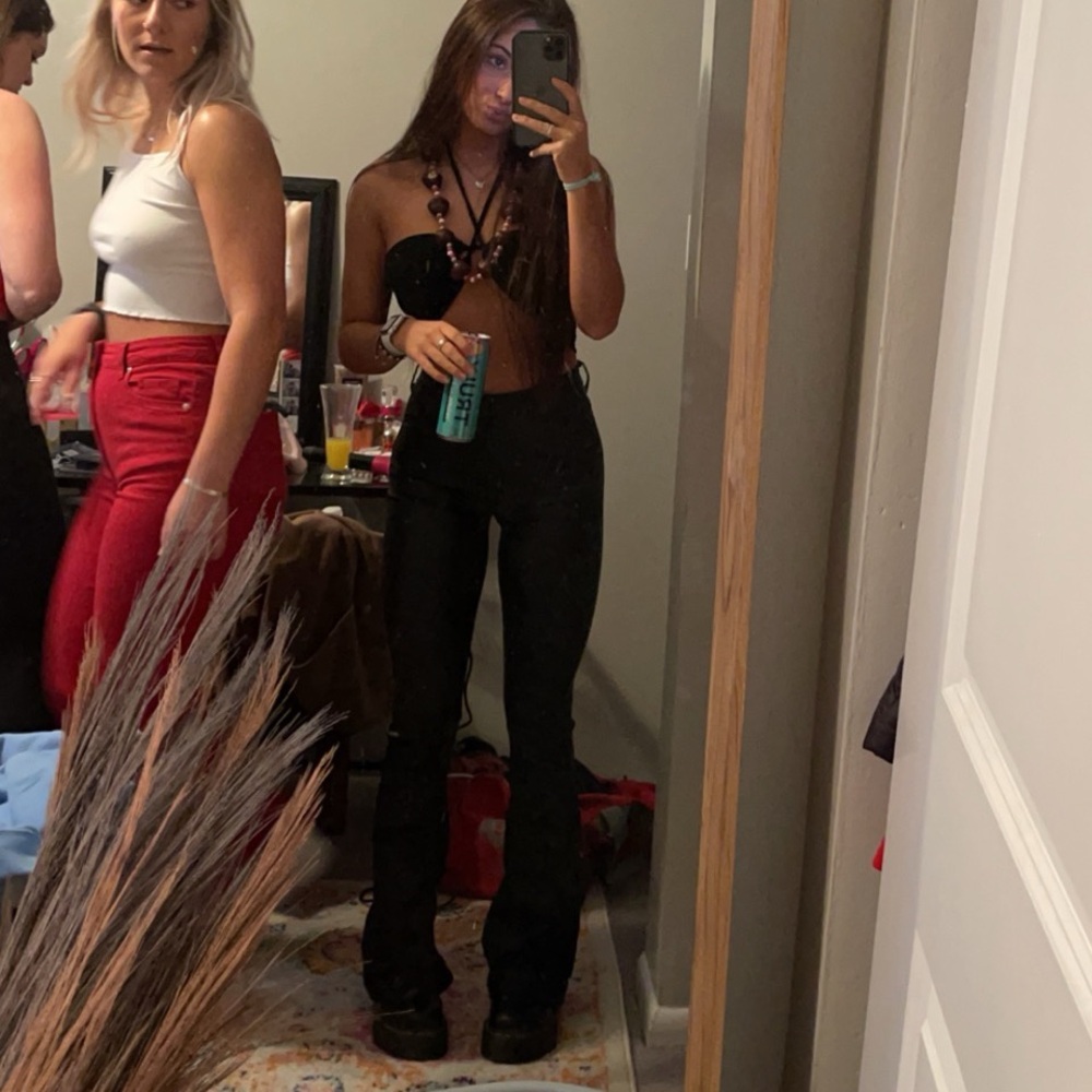 Edikted Black Flare Jeans